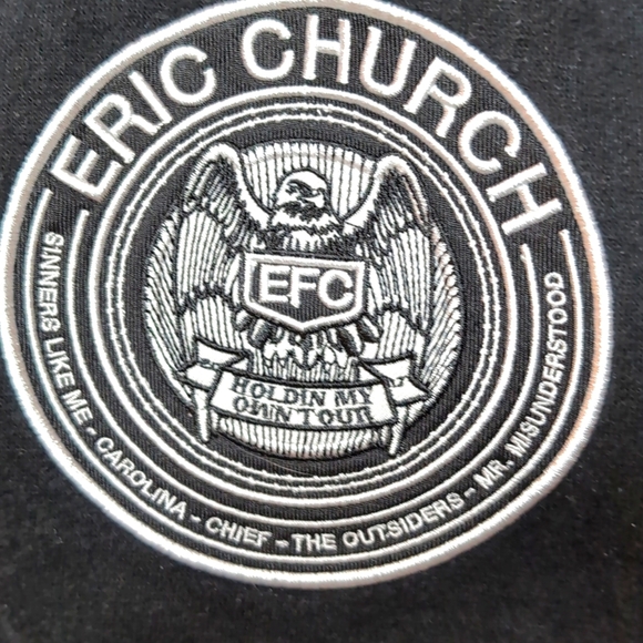 Eric Church EFC Official Product Men's Black Zippered Hoodie,size XL. - Picture 4 of 9